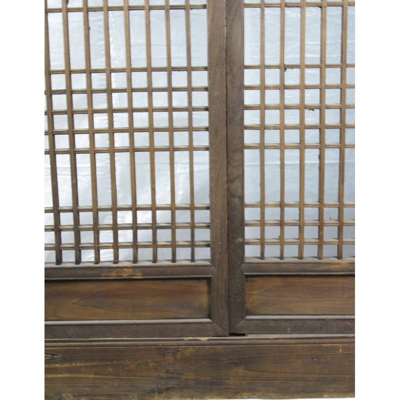 Asian Classic Stained Wood Pivot Window