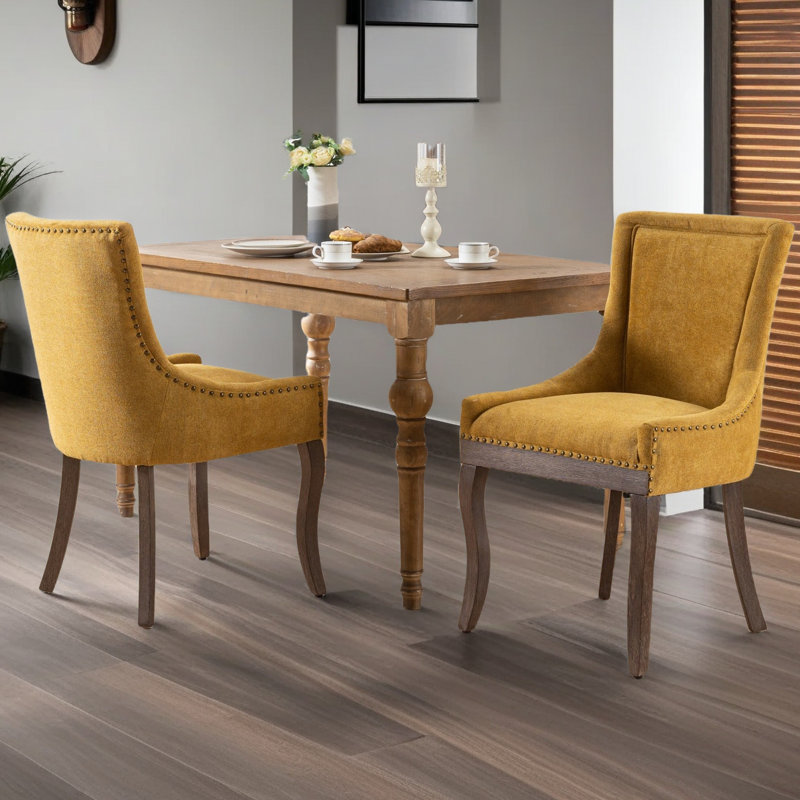 Ensemble de 2 chaises de salle à manger Ultra Side, Jaune