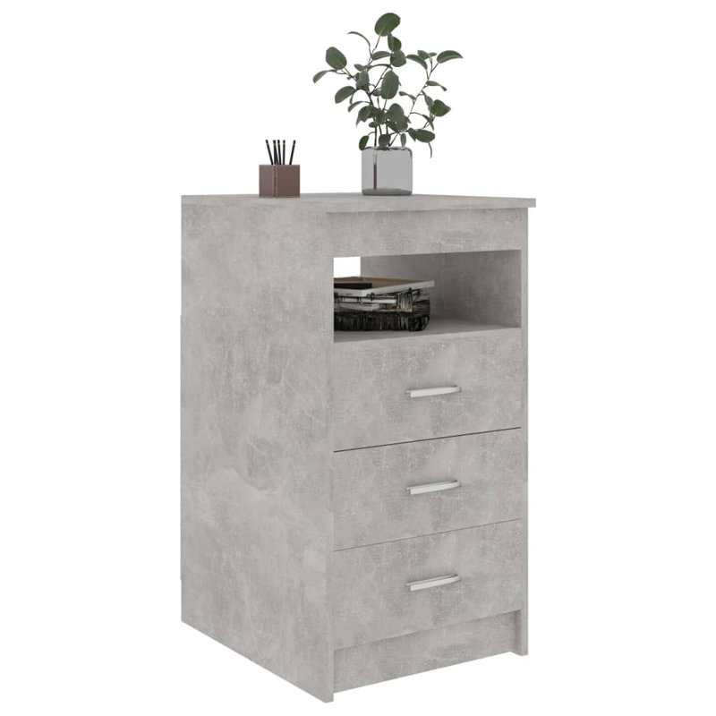 Drawer Cabinet 40x50x76 cm Engineered Wood, Concrete Grey