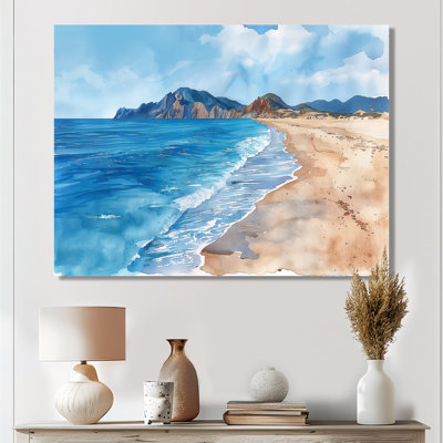 Évasion balnéaire italienne bleu et blanc III - Décoration murale de plage