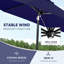 Parasol 11 pi Ptio avec inclinaison automatique, 8 nervures robustes, mât en aluminium-769314412