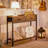 Narrow Console Table With 2 Fabric Drawers Entryway Table With 2 Tier Storage  Thin Sofa Table Side Table For Living Room Hallway Rustic BF71XG01
