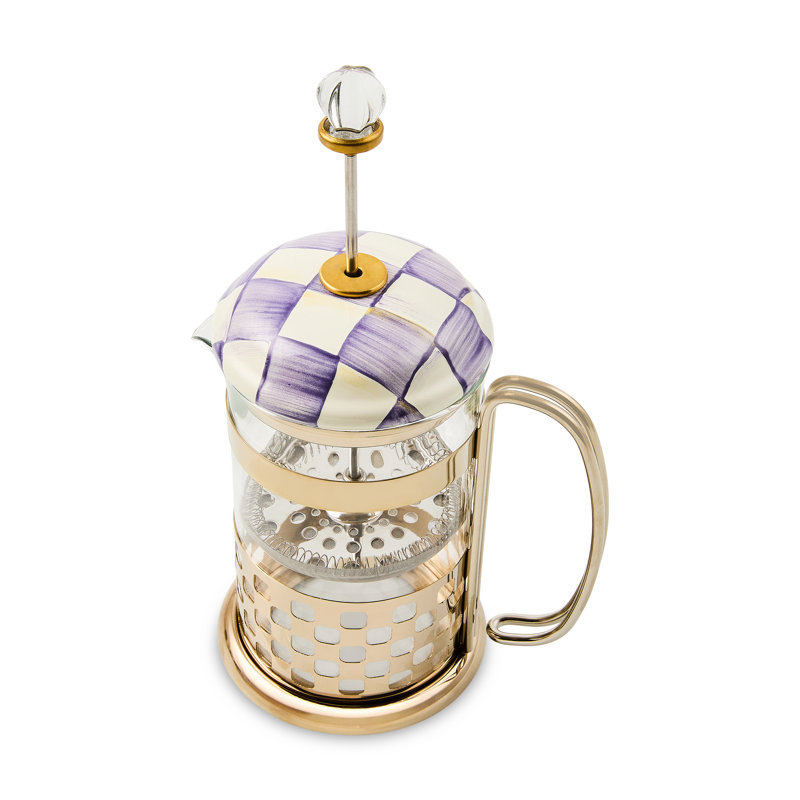 Violet Check French Press