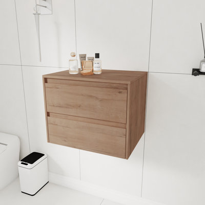 24" Wall-Mounted Bathroom Cabinet With 2 Soft-Close Drawers