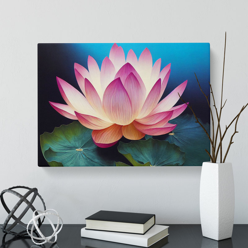 Superb Lotus Flower - Wrapped Canvas Print