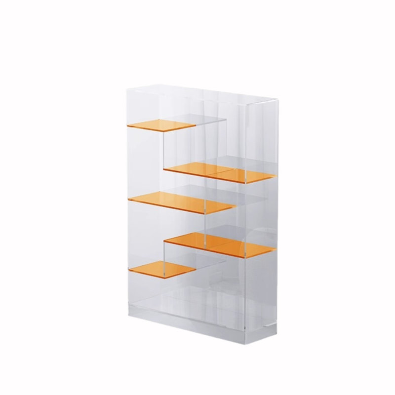 Bibliothèque moderne en acrylique multi-couches irrégulière, Orange