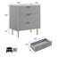 Commode de rangement cannelée 3 tiroirs-1287227566