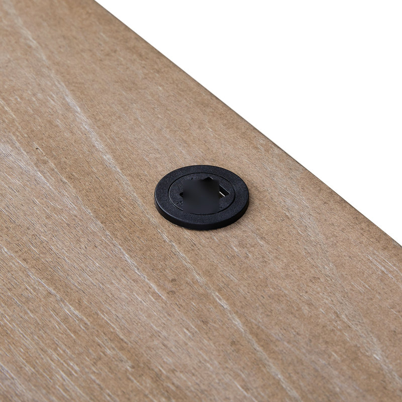 Petite table de chevet en placage de ton sable avec tiroir intégré et tablette pour l'organisation de la chambre à coucher, charge colorée de 22 po de profondeur, tiroir coulissant lisse, tablette inférieure ouverte, profondeur