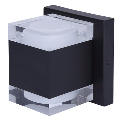 LED Integrated Outdoor Lantern Light, Black Finish