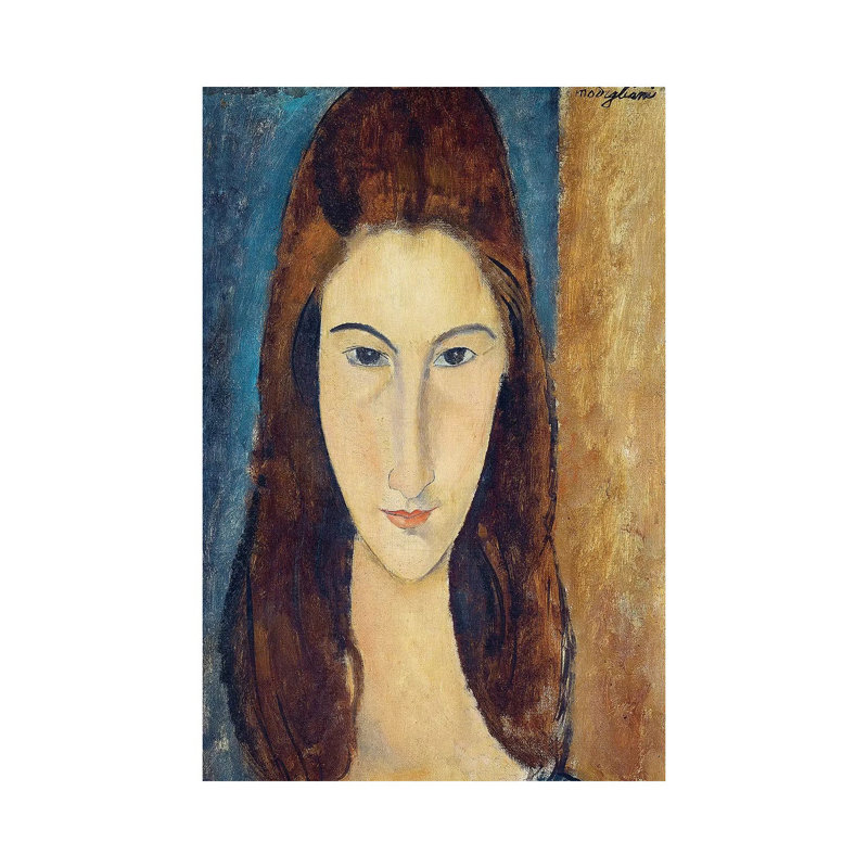 Jeanne Hebuterne, 1917-18 by Amedeo Modigliani - Wrapped Canvas Painting, 66.04cm H x 45.72cm W x 1.905cm D