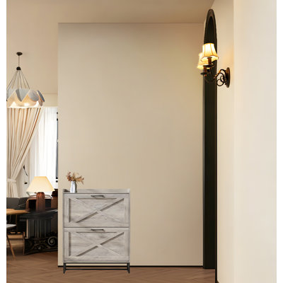 Narrow Flip-Top Shoe Cabinet