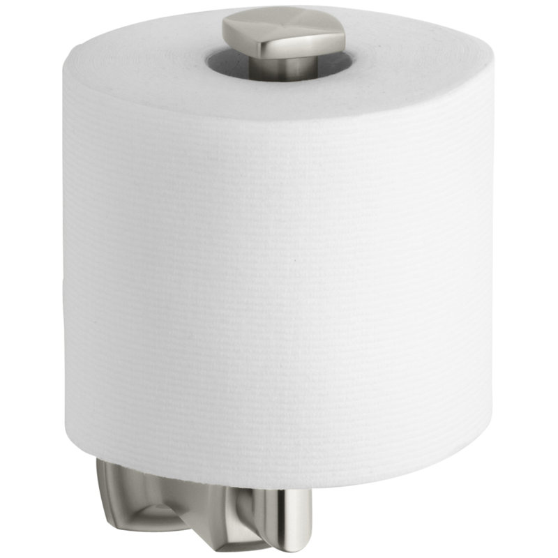 Porte-papier hygiénique vertical Margaux, Nickel brossé éclatant