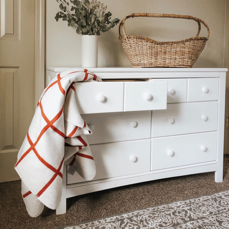 Commode double 6 tiroirs Benton, Blanc