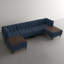 6 Seater Corduroy Sectional-202249687