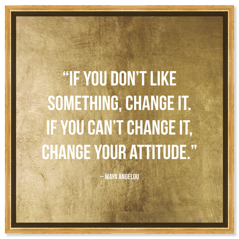 " Change It " by Oliver Gal, 24" H x 24" W, Gold Framed