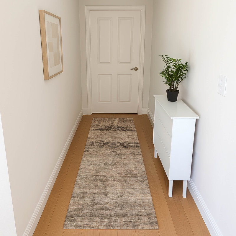 Premium Machine Washable Lampkins AMF1647 Global Rug, Runner 2'3" x 7'6"
