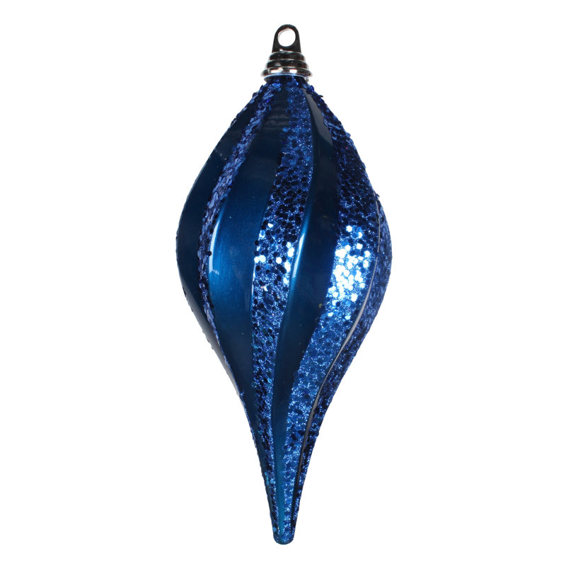 Ornement en forme de bonbon scintillant, Bleu mer