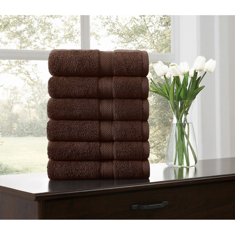  Ensembles de serviettes Regal, Essuie-mains - paquet de 6, Brun