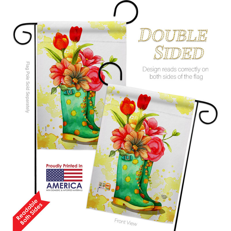 Double Sided 18.5'' H x 13'' W Polyester Garden Flag