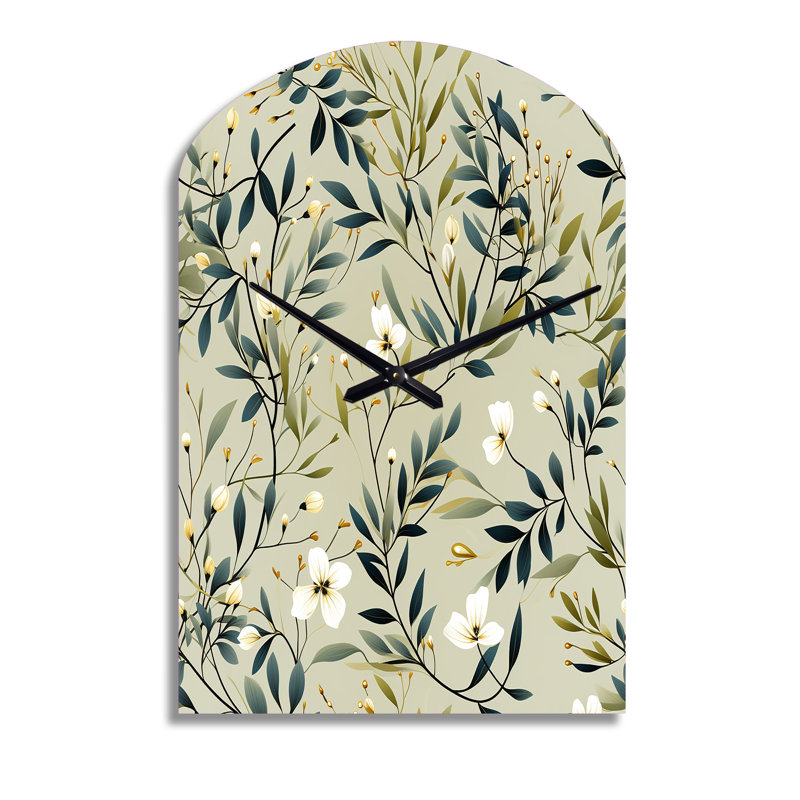 Horloge en métal Zen Foliage - Plants Arch, Grand