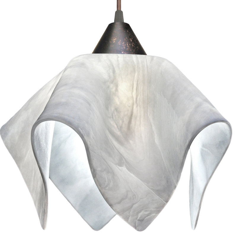 Amergin 1 - Light Unique/Statement Pendant, Small, Brown, Lotus