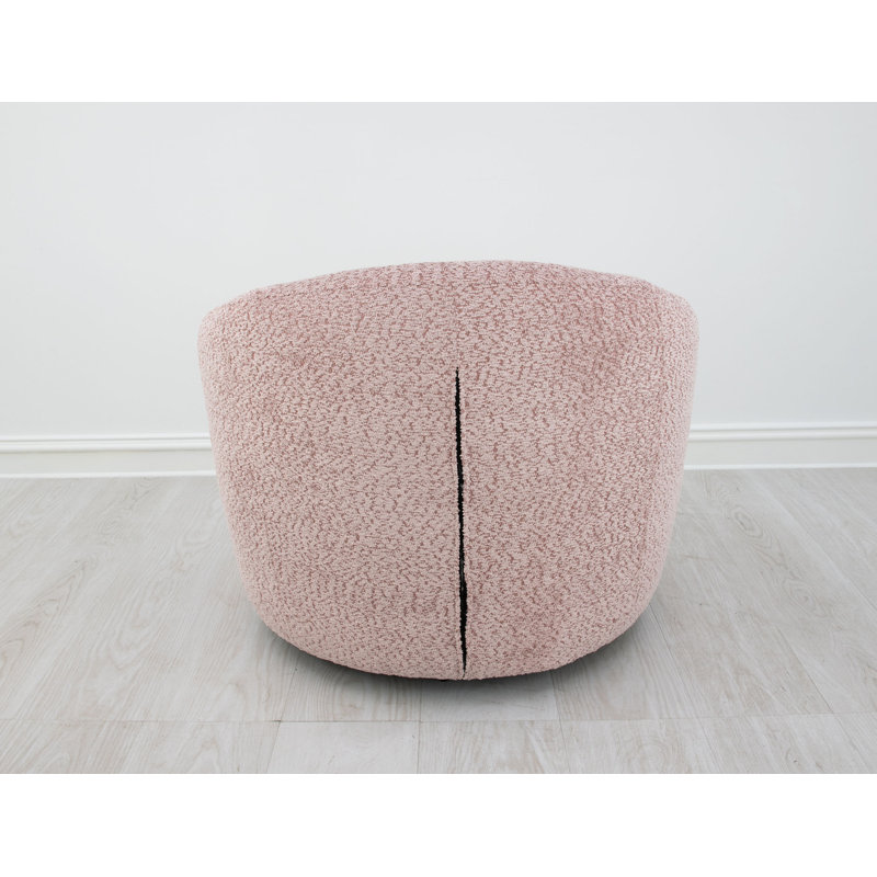 Olivia Swivel Barrel Chair, Dusty Rose