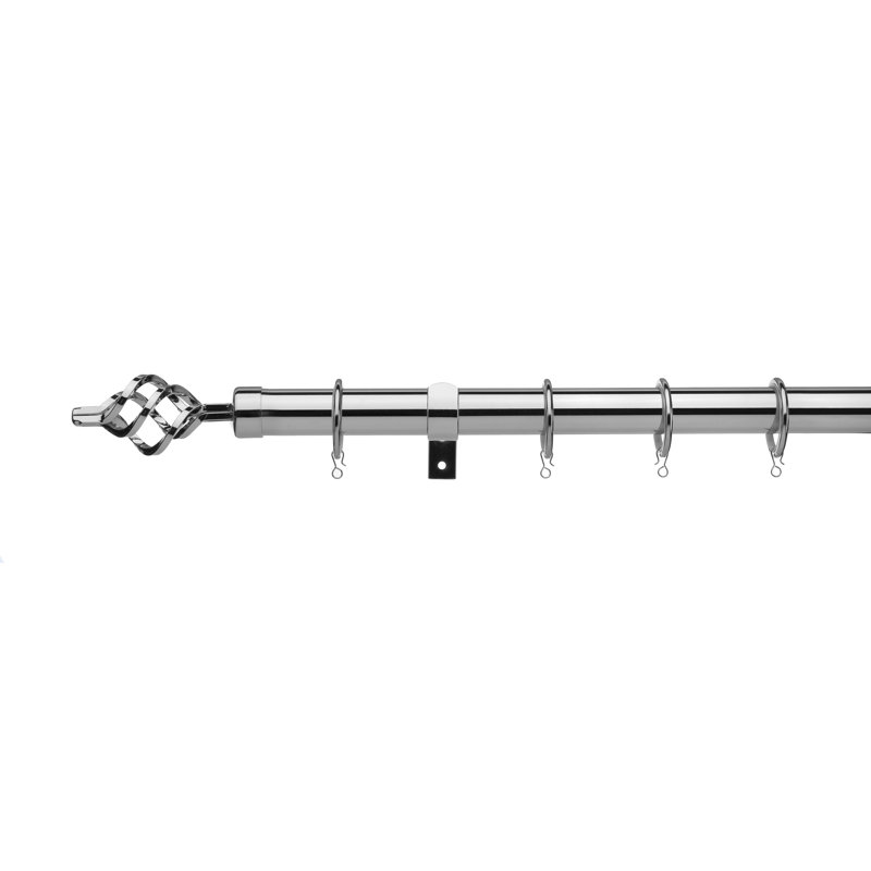 Jair 2.8cm Single Pole, 180cm, Chrome