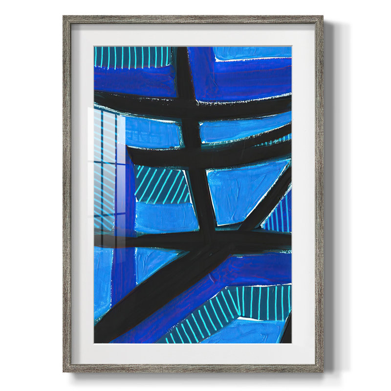 «Invveded Blue», reproduction encadrée, Vieilli, H 25,5 po x l 17,5 po