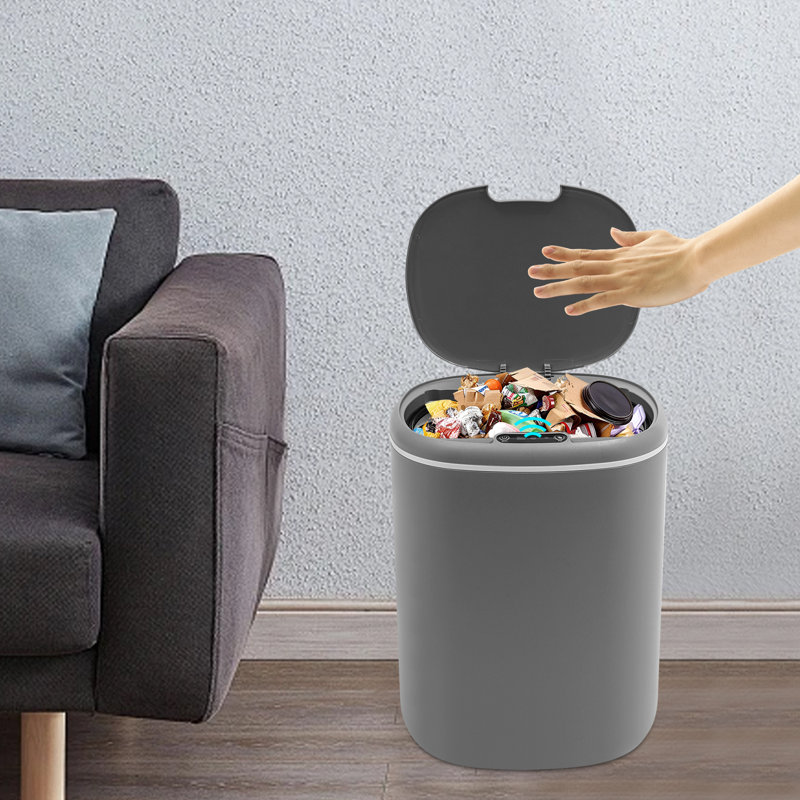 Poubelle automatique 4,75 gallons, Gris
