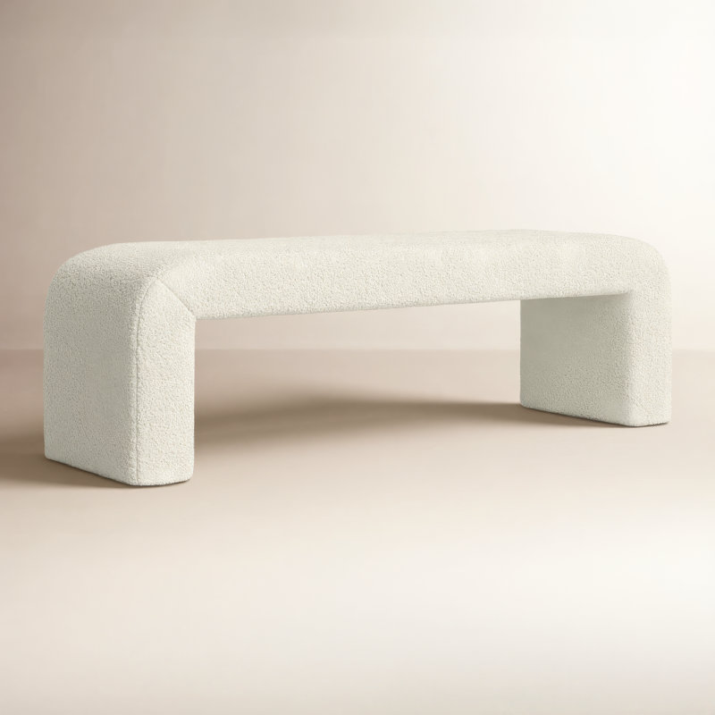 Kenneth Faux Sheepskin Bench