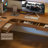 Nut-brown Rectangular Solid Wood with 3 drawers desk-1485863622-1485863627
