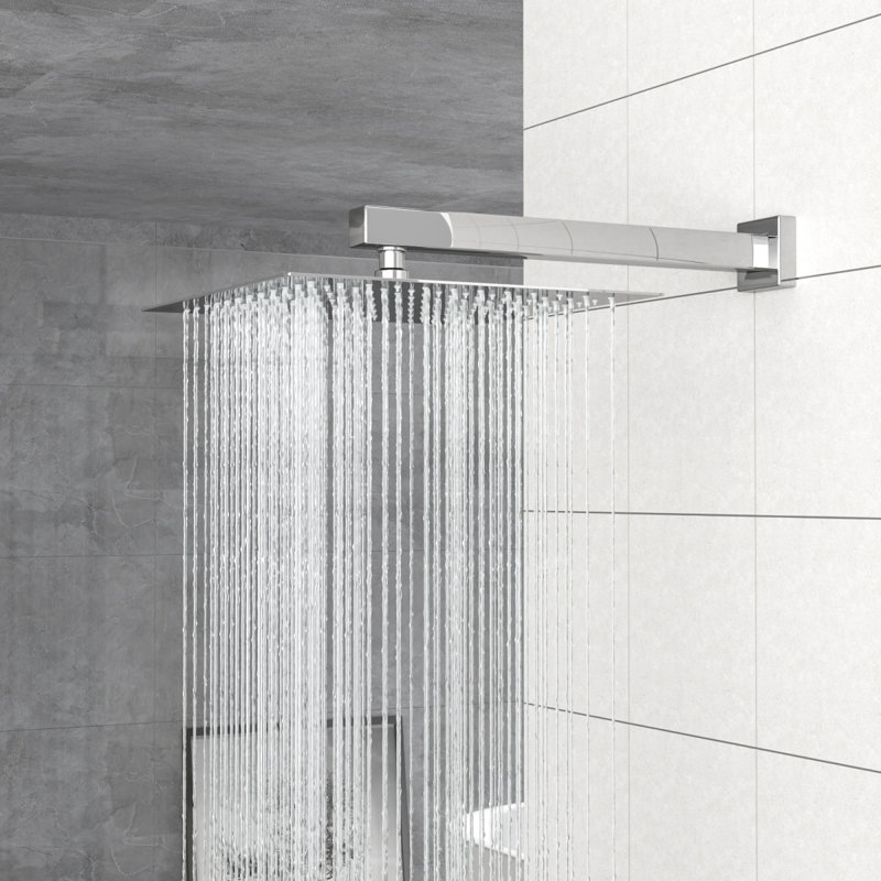 Dual Shower Head  10 Inch Wall Mounted Square Shower System With Roughin Valve,Chrome
