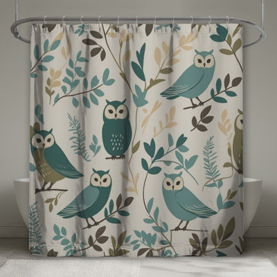 Rideaux de douche Owl And Leaf
