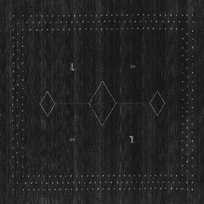 Tapis gris / noir tissé à la machine Muska