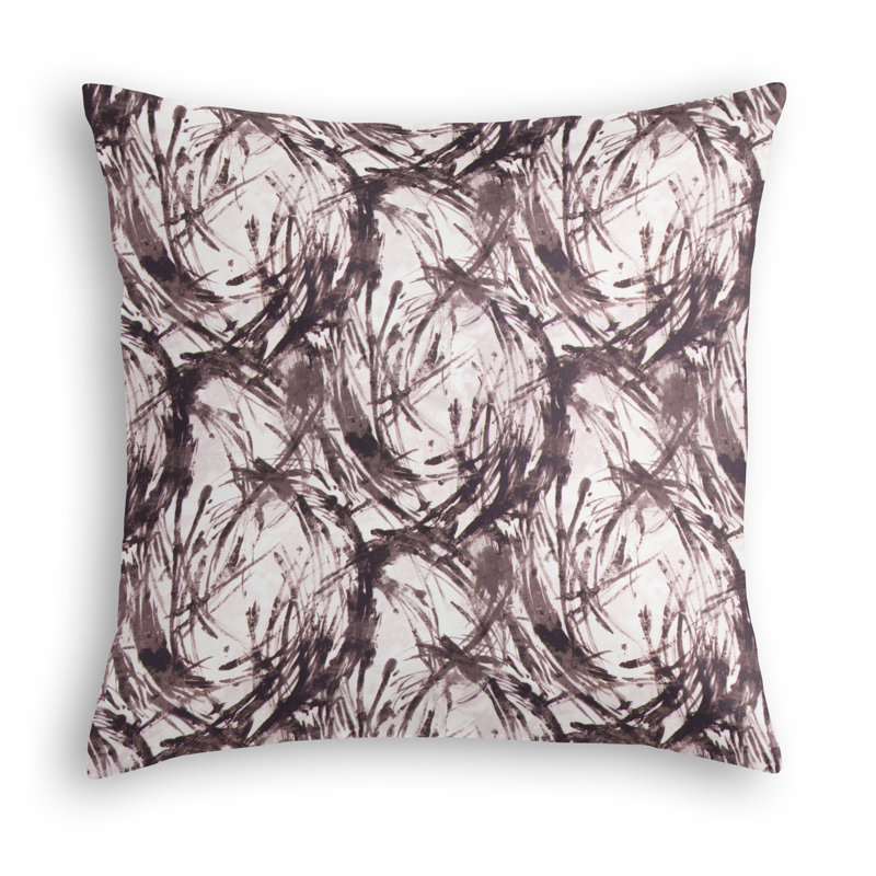 Housse de coussin carré en polyester Cordelia, Noir, 20 po x 20 po