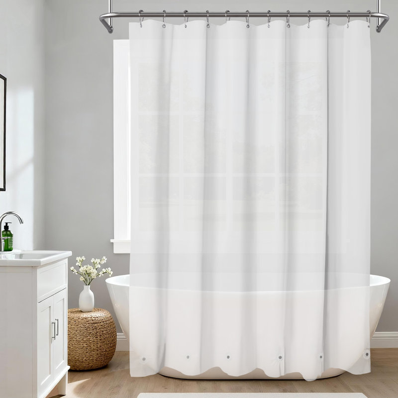 Doublure de rideau de douche simple imperméable de couleur unie en PEVA, Frost