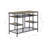 Lona Rustic Oak & Black Finish Kitchen Island