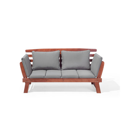 Zelda Solid Wood Eucalyptus Outdoor Bench