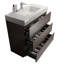 Meuble-lavabo autoportant moderne avec lavabo sans drain et robinet