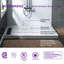 Base de panneau de douche à simple seuil de 48 po x P 32 po avec ensemble de drain et couvercle de drain inclus, antidérapant-65273930-36500020