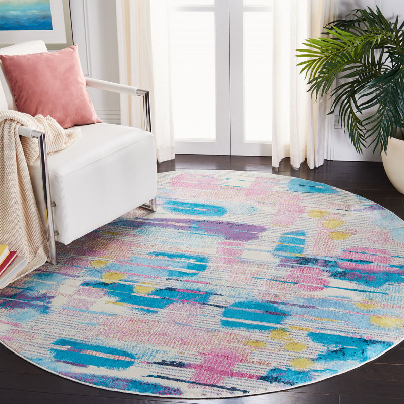 Tapis abstrait Ofrath 300 Performance, Rond 8 pi