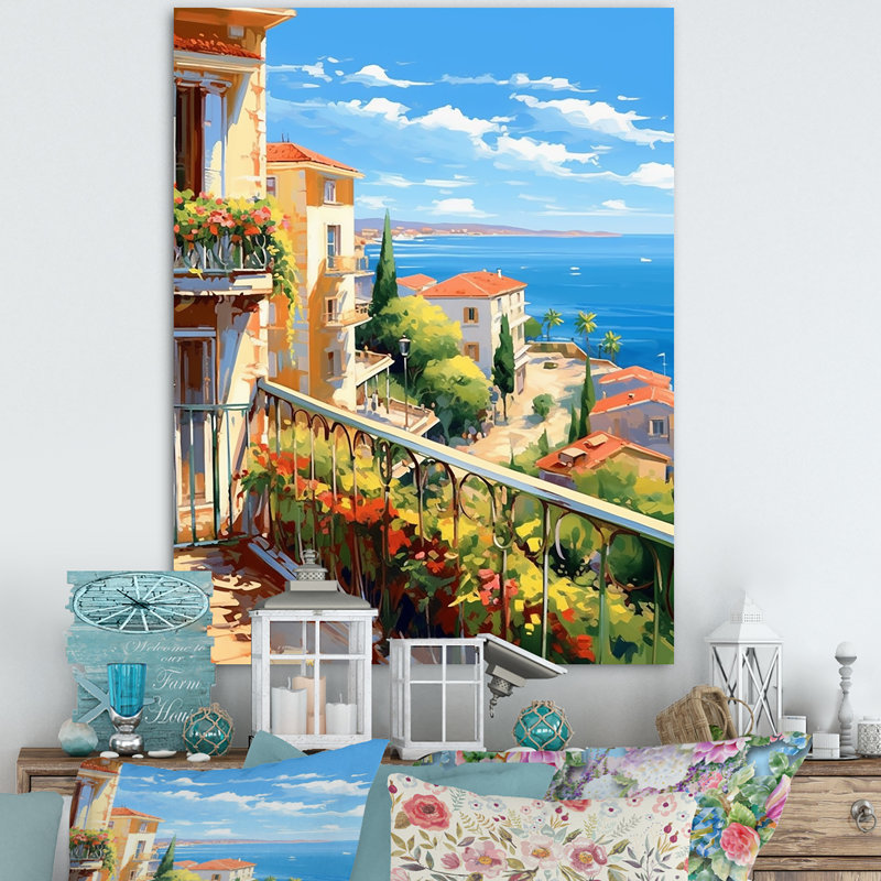 Beautiful Scenery In Italy, 44" H x 34" W x 1.5" D, Wrapped Canvas