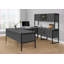 Bureaux, bureau d'ordinateur moderne de 48 po avec plateau en stratifié Pieds en métal noir | Gris | Panneau de particules-818708564