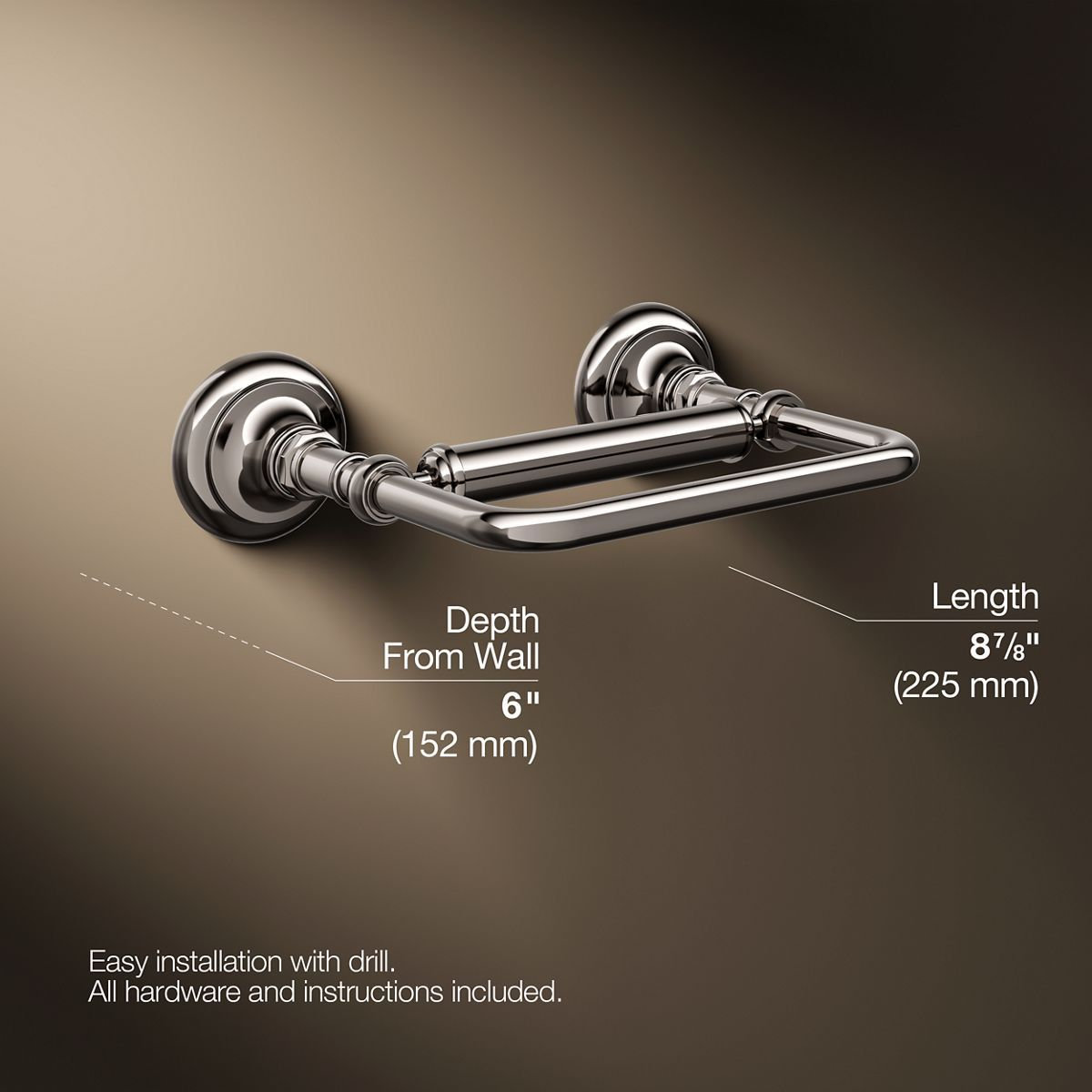 Artifacts Pivoting Toilet Paper Holder, Vibrant Titanium