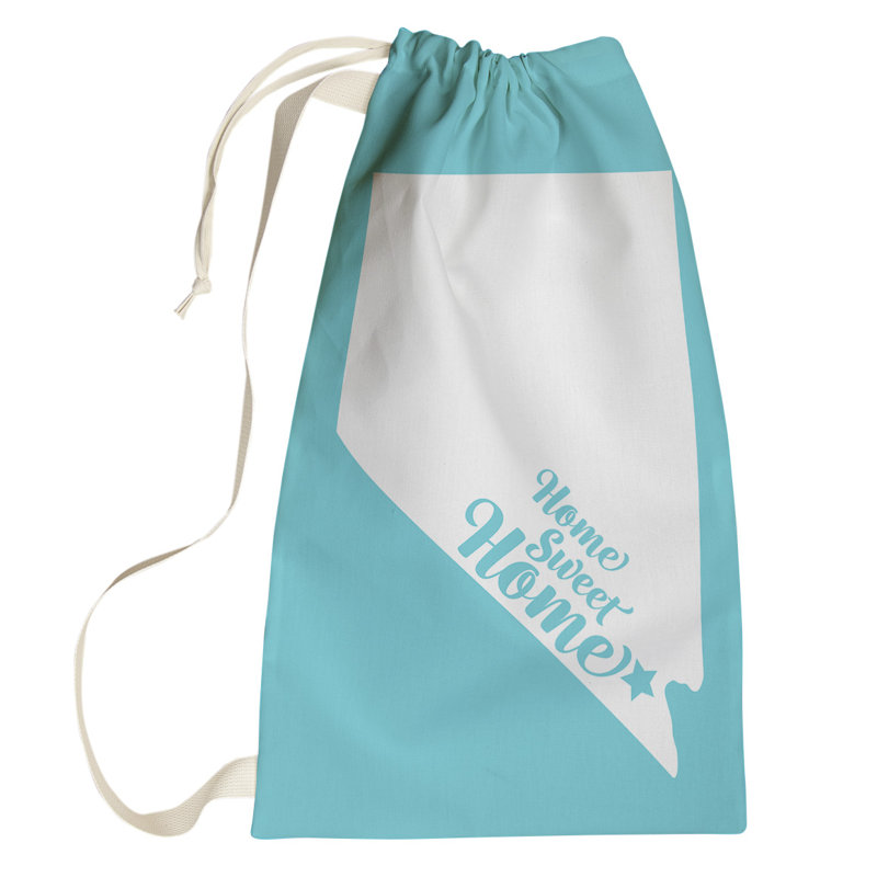 Fabric Laundry Bag with Handles, Small (29" H x 18" W), Teal