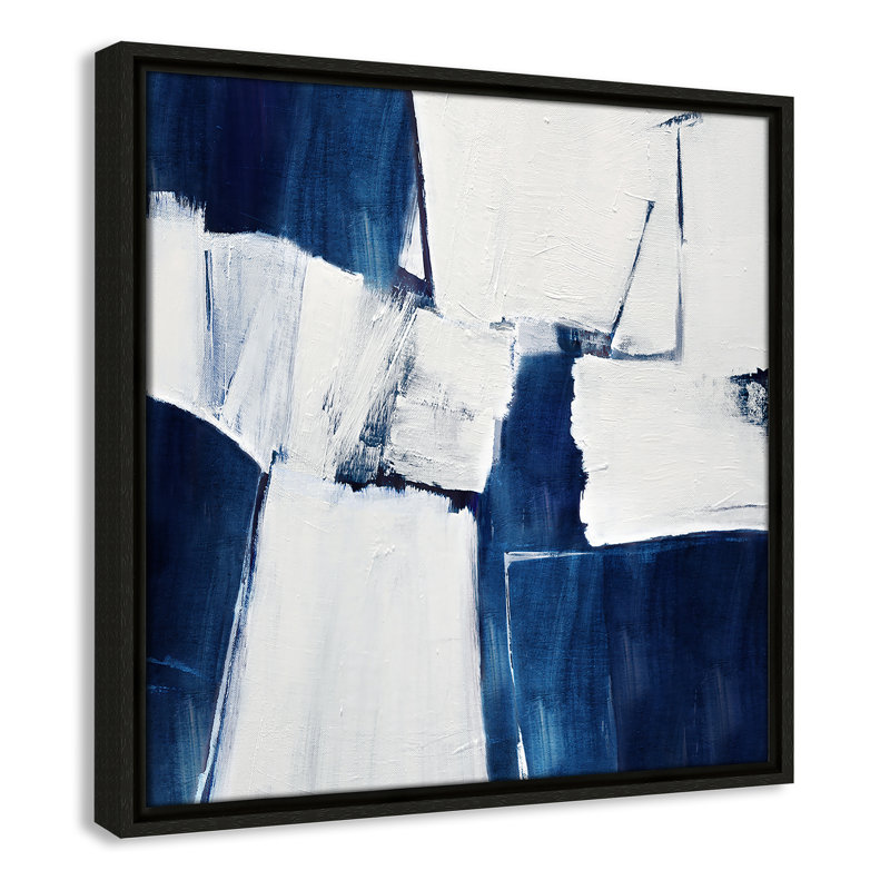 «Blue Midnight Plateau I» par Judith Shapiro, Espresso, H 17,5 po x l 17,5 po