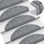 Carpet Stair Treads Grey 65x21x4 cm
