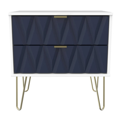 Fully Assembled Susannah 2 Drawer Bedside Table