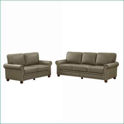 Canapé modulaire en cuir synthétique taupe 2 + 3 places avec rangement | Standard moderne