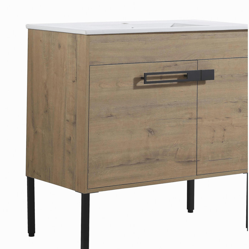 Lavabo de salle de bain 36 "avec lavabo, lavabo indépendant optionnel ou conversion suspendue 36 * 18